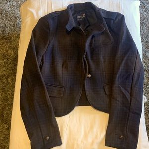 Women’s plaid wool blend jacket